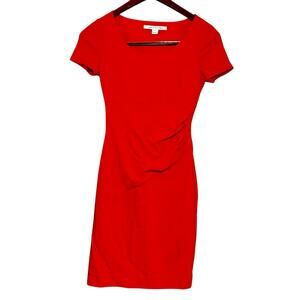DVF Diane Von Furstenberg Women's Size 0 Bevina Sheath Dress Office Wear Rouche